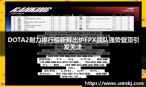 DOTA2耐力排行榜新鲜出炉FPX战队强势登顶引发关注