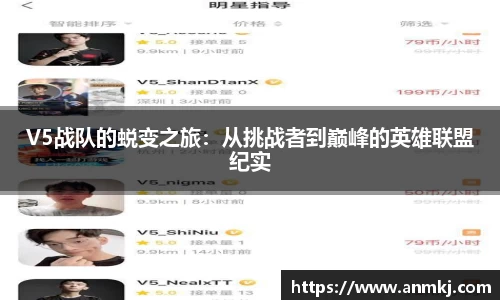 V5战队的蜕变之旅：从挑战者到巅峰的英雄联盟纪实